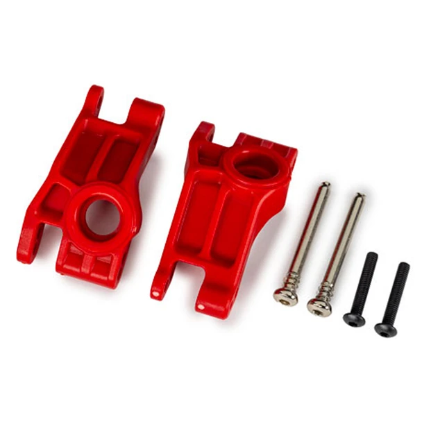 Traxxas 9150-RED Left & Right Rear Axle Carriers Red for Bandit / Raptor / Rustler