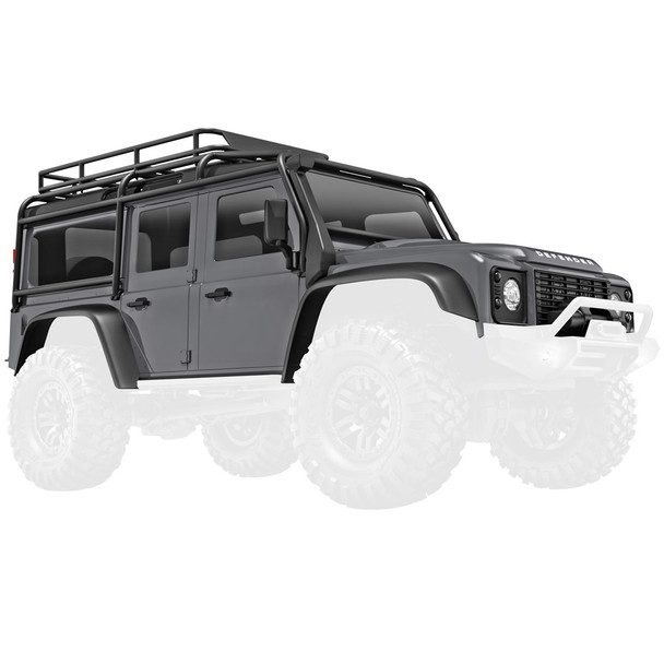Traxxas 9712-SLVR Complete 1/18 Land Rover Defender Body Silver for TRX-4M