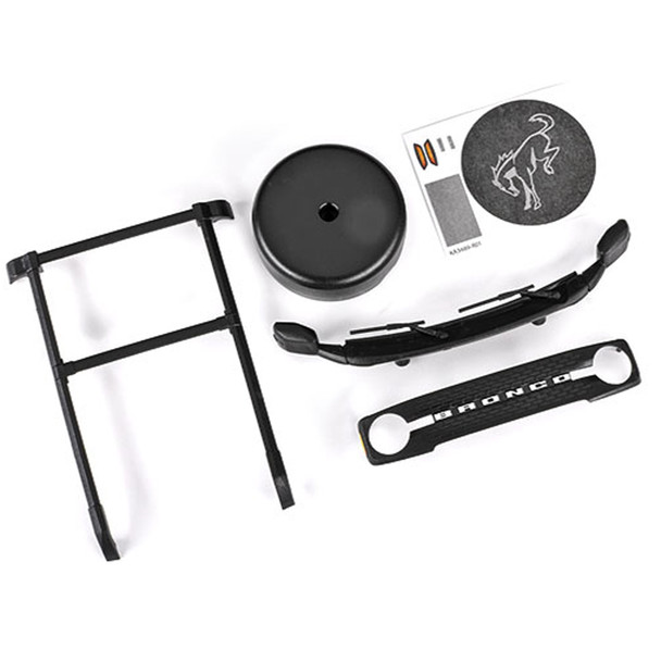 Traxxas 9715 Roof Rack/ Spare Tire Cover/ Cowl/ Grille for TRX-4M Ford Bronco