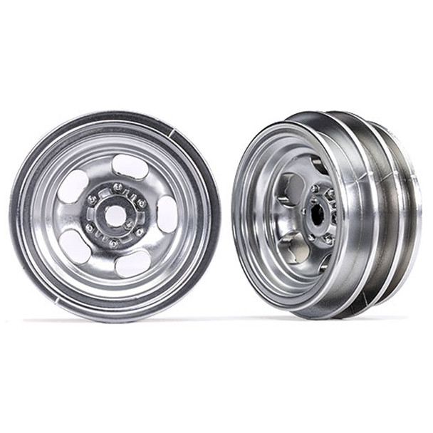 Traxxas 9869 1.0″ Satin Chrome Slotted Mag Wheels (2) for TRX-4M
