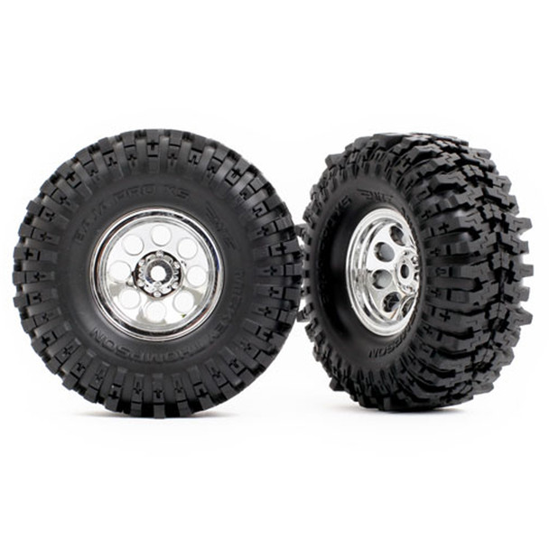 Traxxas 9873 Mickey Thompson Baja Pro XS 2.4x1.0″ Tires/Wheels (2) for TRX-4M