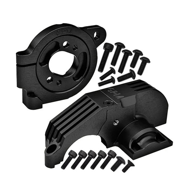 GPM Alum 7075 Alloy Adjustable Motor Mounts & Main Gear Cover Black for Maxx Slash