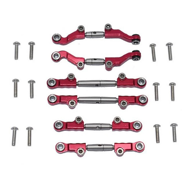 GPM Aluminum + Stainless Steel Adjustable Tie Rods Red : Losi 1/18 Mini-T 2.0
