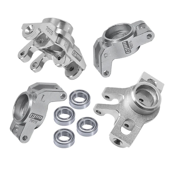GPM Alum 7075 Front Steering Block + Rear Hub Silver for Arrma 1/18 Granite Grom GPM Alum 7075 Front Steering Block + Rear Hub Silver for Arrma 1/18 Granite Grom