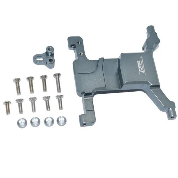 GPM Racing Aluminum Servo Mount Grey : Axial 1:10 SCX10 III / Jeep Gladiator