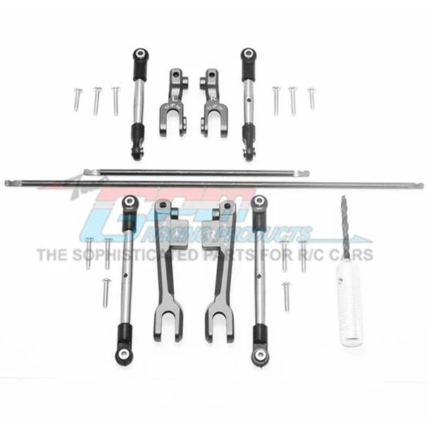 GPM Spring Steel F/R Sway Bar/Alum Sway Bar Arm/Stainless Stl Linkage Grey : UDR