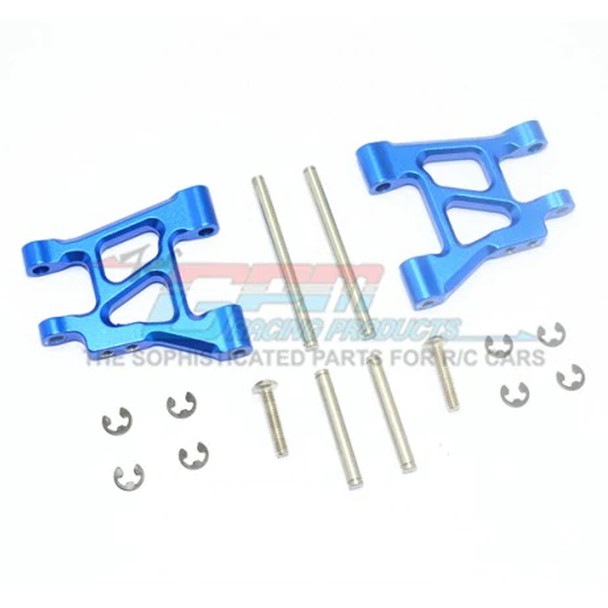 GPM Racing Aluminum Front Arm Set Blue : 1/10 Tamiya TA02