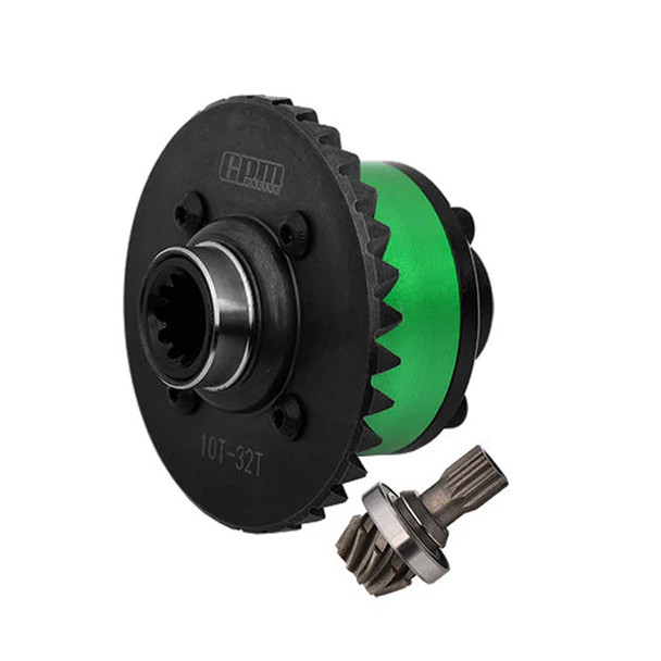 GPM Medium Carbon Steel + Alum Alloy Rear Differential Green for X-Maxx / XRT GPM Medium Carbon Steel + Alum Alloy Rear Differential Green for X-Maxx / XRT