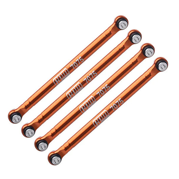 GPM Alum Front & Rear Lower Chassis Links Parts Orange for Axial 1/24 AX24 XC-1