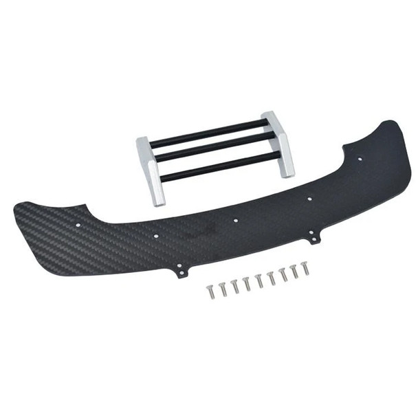 GPM Racing Carbon Fiber Front Chassis & Bumper Silver/Black : Arrma 1/7 Infraction