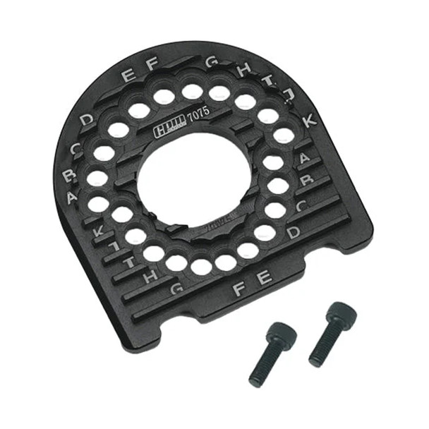 GPM Alum 7075 Motor Mount Plate w/Heat Sink Fins Black for FORD GT 4-TEC 2.0/3.0