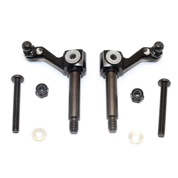 GPM Racing Aluminum Front Knuckle Arm Black : Tamiya Lunch Box