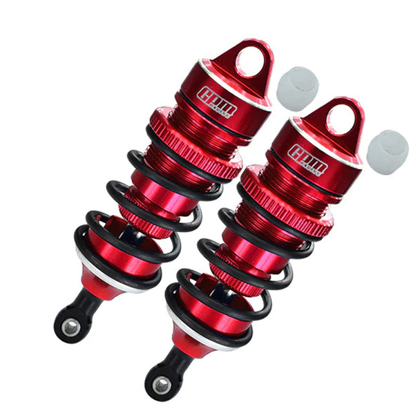 GPM Aluminum 6061-T6 Rear Adjustable Spring Dampers 88mm Red for Limitless