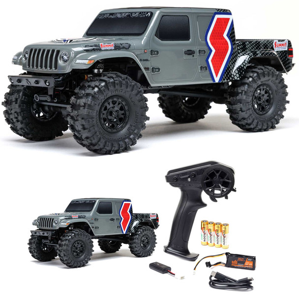 Axial 1/24 SCX24 Summit Racing Jeep Gladiator 4X4 Rock Crawler RTR w/Battery & Charger Gray Axial 1/24 SCX24 Summit Racing Jeep Gladiator 4X4 Rock Crawler RTR w/Battery & Charger Gray