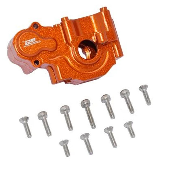 GPM Racing Aluminum Rear Gear Box Orange : Losi 1/18 Mini-T 2.0