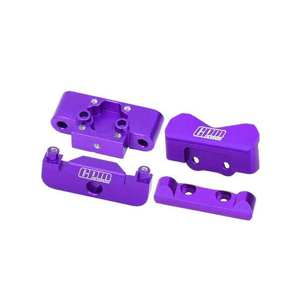 GPM Aluminum Alloy Front Bulkhead & Rear Pin Mounts Purple for Losi 1/24 Micro-B