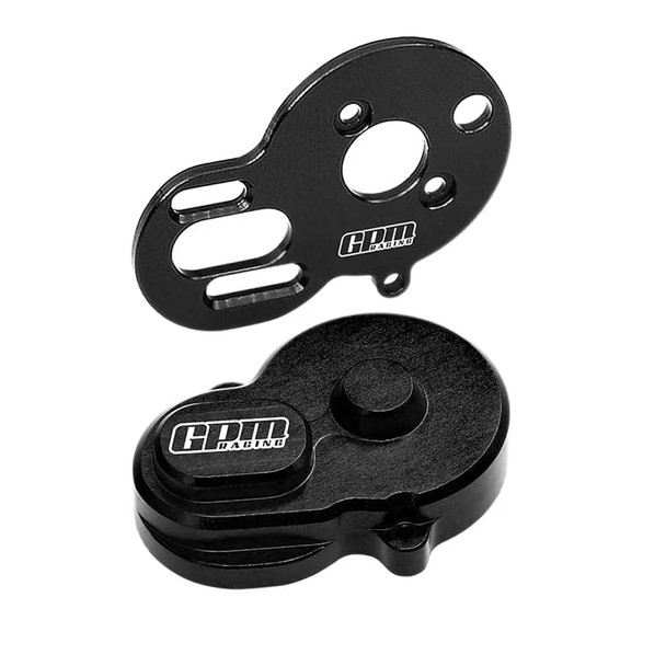 GPM Alum 7075 Alloy Motor Plate & Rear Main Gear Cover Black for Losi 1/24 Micro-B