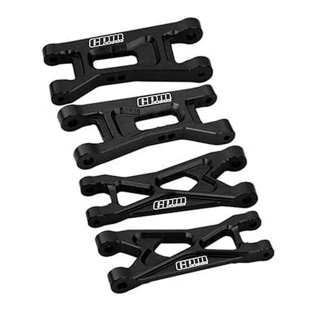GPM Aluminum 7075 Alloy Front & Rear Lower Arms Black for Losi 1/24 Micro-B