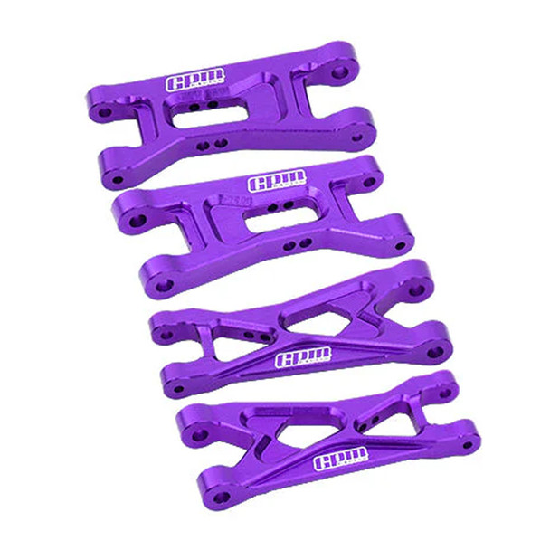 GPM Aluminum 7075 Alloy Front & Rear Lower Arms Purple for Losi 1/24 Micro-B
