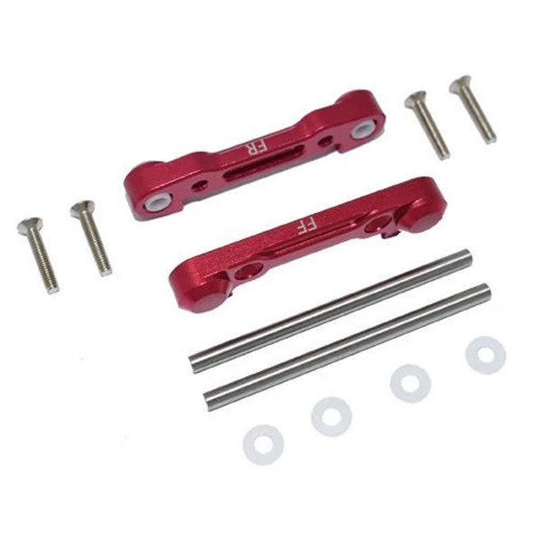 GPM Racing Aluminum Front Lower Suspension Mount Red : Losi Lasernut U4