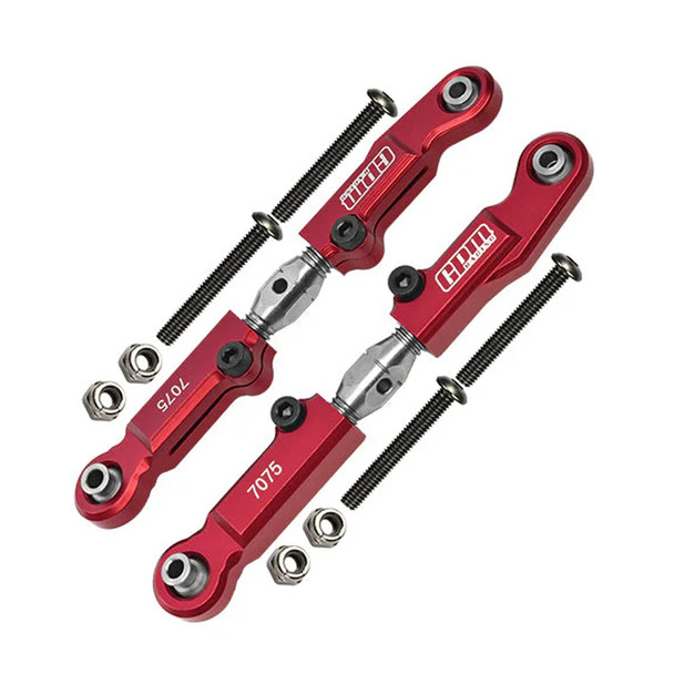 GPM Aluminum 7075-T6 + Stainless Steel Rear Camber Links Red for 1/7 Limitless