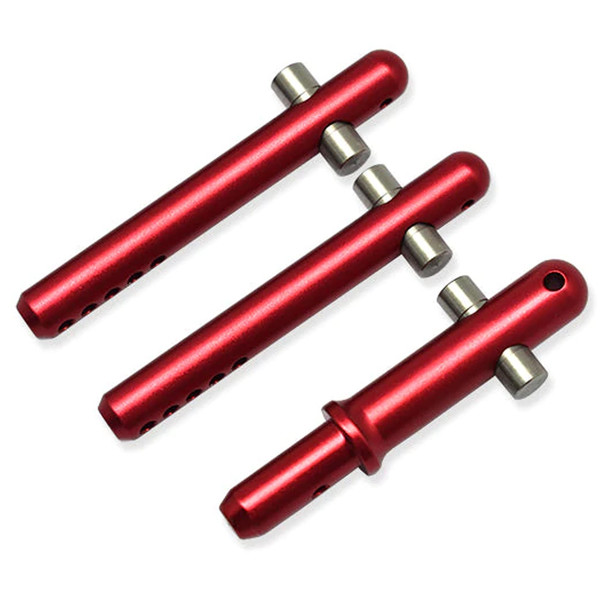 GPM Aluminum + Stainless Steel Front+Rear Body Post Red : ARRMA 1/7 Fireteam