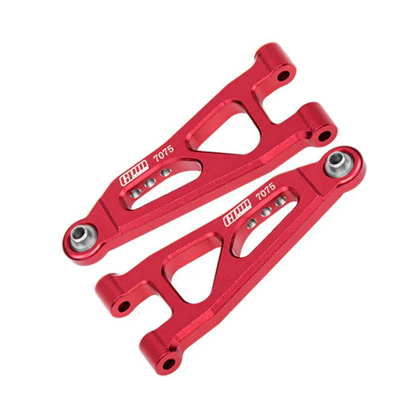 GPM Aluminum 7075 Alloy Front Lower Suspension Arms Red for Arrma Mojave Grom