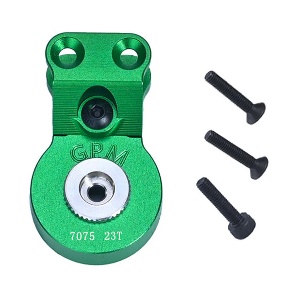 GPM Alum 7075 Servo Saver Steering 23T Green w/ Built-In Spring for Arrma Gorgon