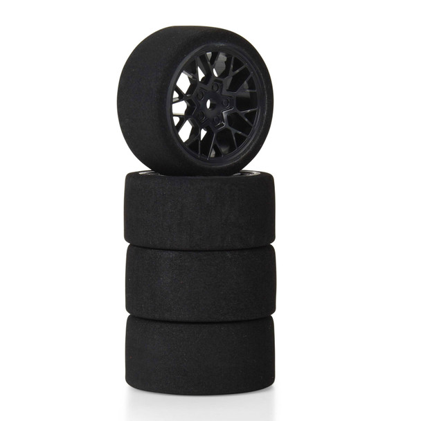 Pro-Line PRO1031610 Fifty6 Foam Tire Mounted on Circuit Black Wheel 8mm Hex (4)