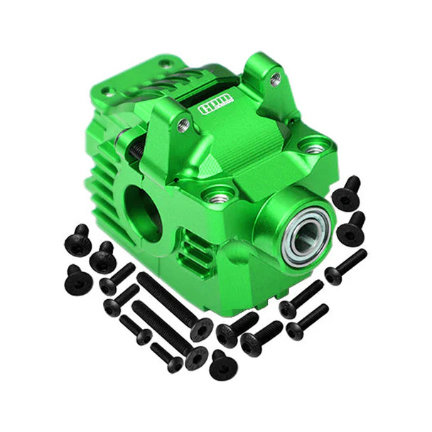 GPM Alum 7075 Alloy Front Differential Housing Green for 4x4 Rustler/Slash/Stampede