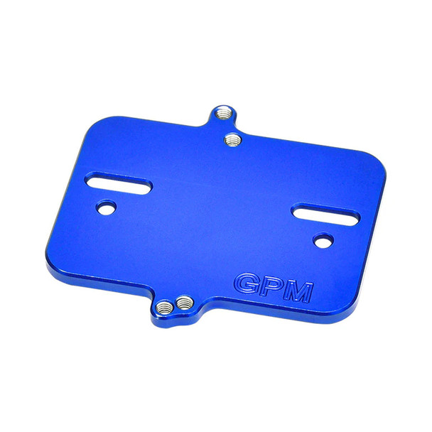 GPM Aluminum 7075 Alloy Electronic Mount Plate Blue for Traxxas 1/16 Mini Maxx