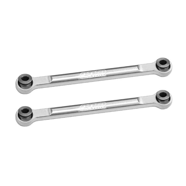 GPM Aluminum 7075 Alloy Front Steering Toe Links Silver for Traxxas 1/16 Mini Maxx