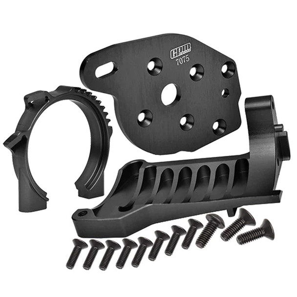 GPM Racing Aluminum Motor Mounts Black for Traxxas 1/10 Maxx