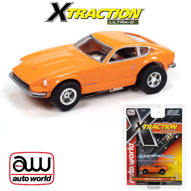 Auto World Xtraction 1973 Datsun 240z (Orange) HO Scale Slot Car