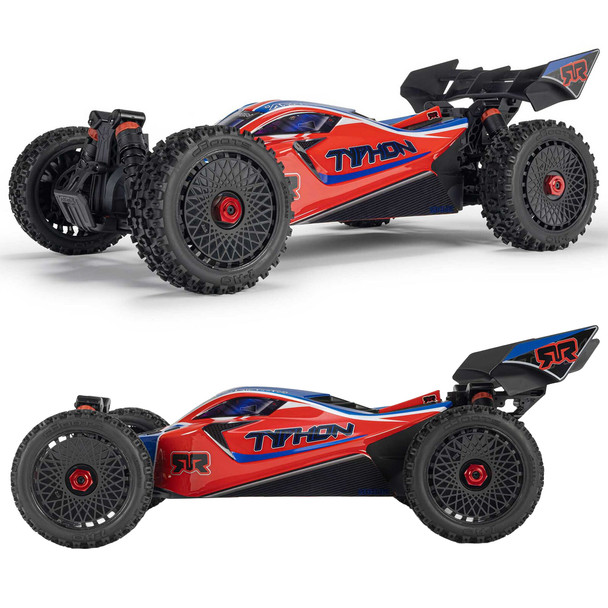 ARRMA ARA4306V4T3 1/8 TYPHON 223S DSC 4X4 RTR Brushless Buggy, Red