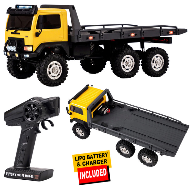 Hobbyplus 1/18 ARKTOS 6X6 RTR Yellow Body & Black Rear Bed Rock Crawler