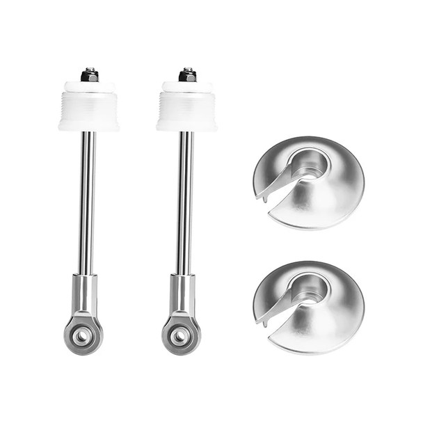 GPM Carbon Steel + Alum Rear Shock Absorber Shaft Core Kit Silver for 1/5 Kraton