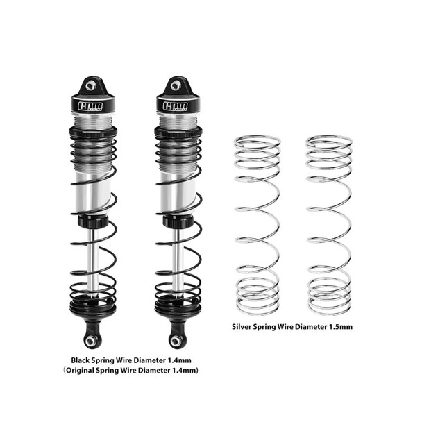 GPM Aluminum 6061-T6 Spring Front Shock 132mm Silver for Arrma 1/8 4WD MOJAVE