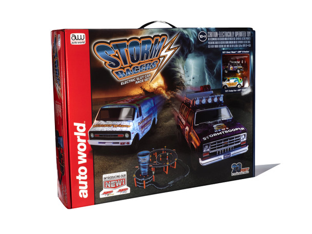 Auto World SRS362 23' Storm Racers Slot Race Set HO Scale
