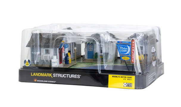 Woodland Scenics BR5877 Moonlite Motor Court - Built & Ready O Scale