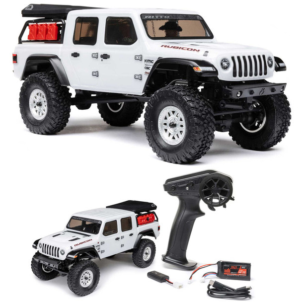 Axial AXI00005V2T4 1/24 SCX24 Jeep JT Gladiator 4WD Rock Crawler Brushed RTR White