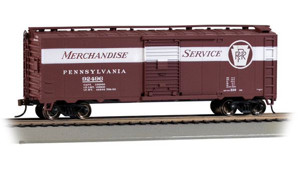 Bachmann 16014 40' Box Car - PRR #92496 (Merchandise Service) HO Scale