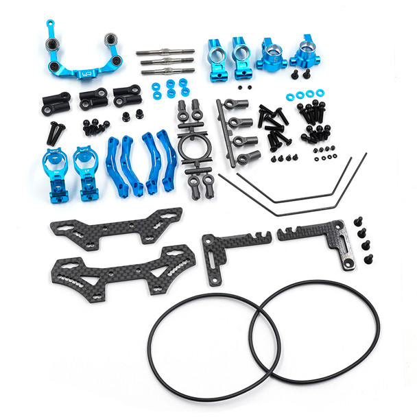 Yeah Racing TATT-S08BU Aluminum & Carbon Essential Conversion Kit for Tamiya TT02 SRX Yeah Racing TATT-S08BU Aluminum & Carbon Essential Conversion Kit for Tamiya TT02 SRX