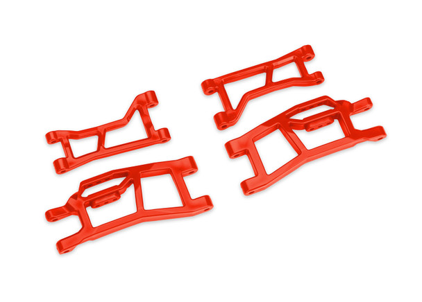 Traxxas 10725-RED Front Upper & Lower Widemaxx Suspension Arms Red