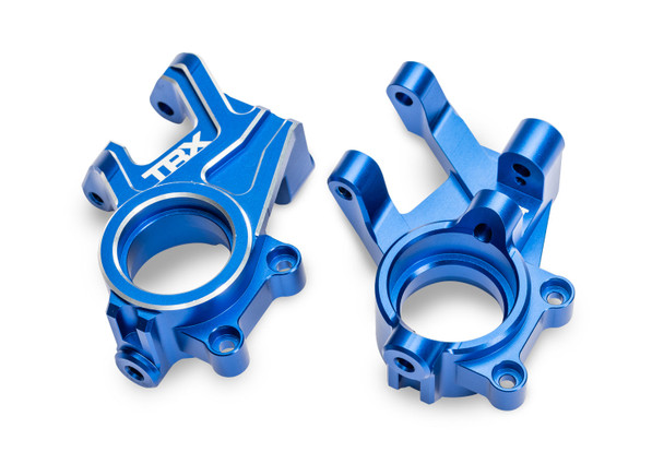 Traxxas 10936-BLUE Left/Right Aluminum Steering Blocks Blue for Sand Car