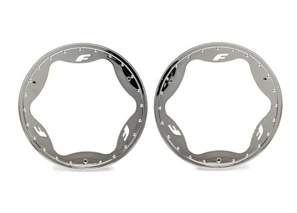 Traxxas 10948-CHRM 4.3" Chrome Funco Rear Beadlock Rings (2) for Pro Scale Sand Car