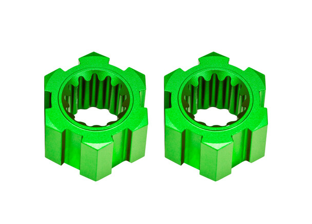 Traxxas 10954-GRN Front Aluminum Wheel Hex Hubs Green for Pro Scale Sand Car