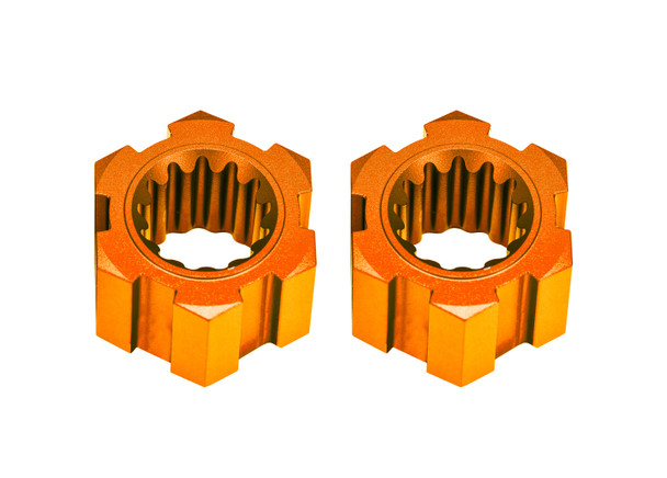 Traxxas 10954-ORNG Front Aluminum Wheel Hex Hubs Orange for Pro Scale Sand Car