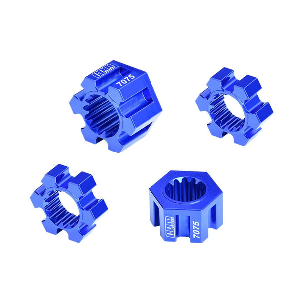 GPM Aluminum 7075-T6 Alloy 24mm Wheel Hex Hubs Blue for Pro Scale Sand Car