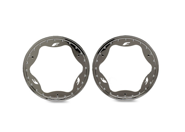 Traxxas 10976-CHRM 3.5'' Chrome Funco Front Beadlock Rings (2) for Pro Scale Sand Car